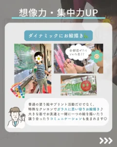 想像力と集中力を引き出す創作活動。自由な発想で描くダイナミックなお絵描き